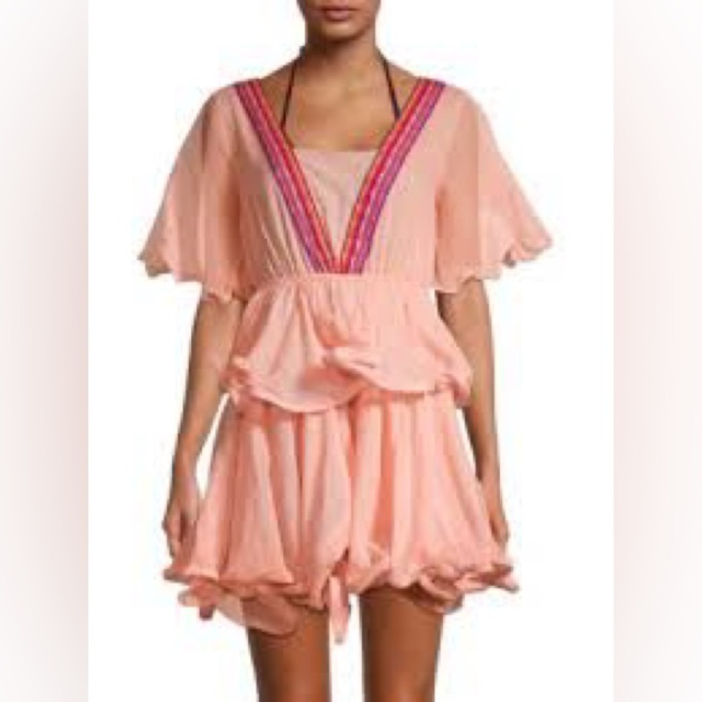 Pitusa Talullah Peace Ruffled Minj Dress small